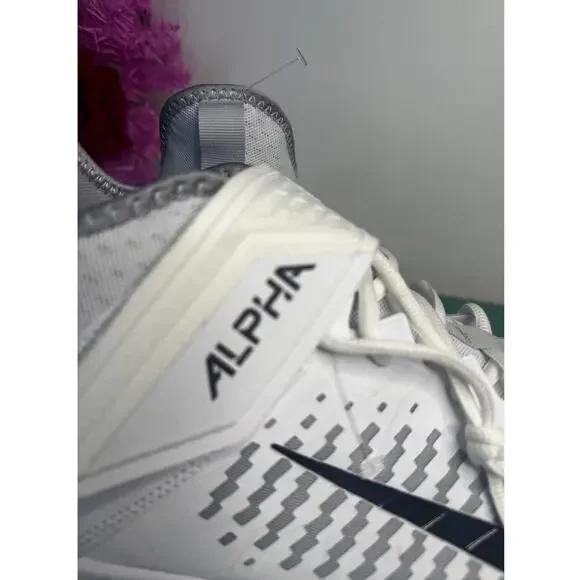 Nike Alpha Menace Pro 2 Mid Football Cleats AQ3209-100 White/Black Size US 17 - Picture 4 of 6